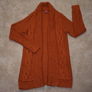 Merona burnt orange knit cardigan